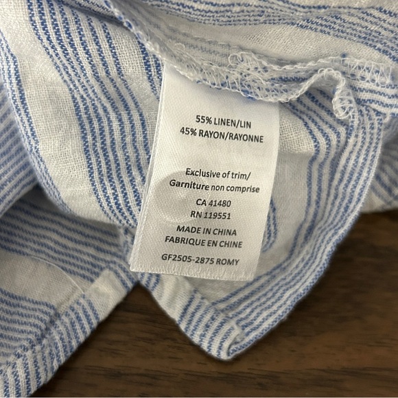 Gentle Fawn Striped Blue and White Camisole XS - Picture 5 of 8